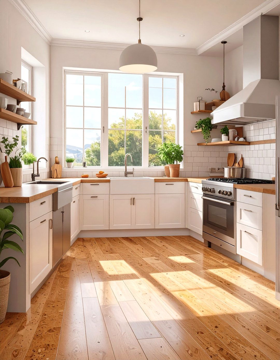 Sustainable Cork Flooring in Small Kitchens - 30 small kitchen trends 2025