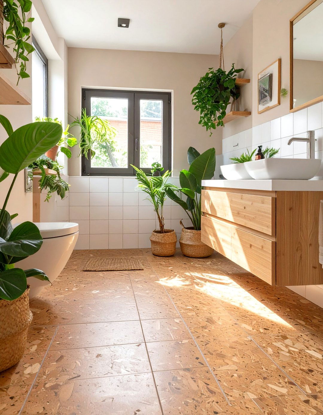 Sustainable Cork Flooring - 30 bathroom floor tile ideas 2025