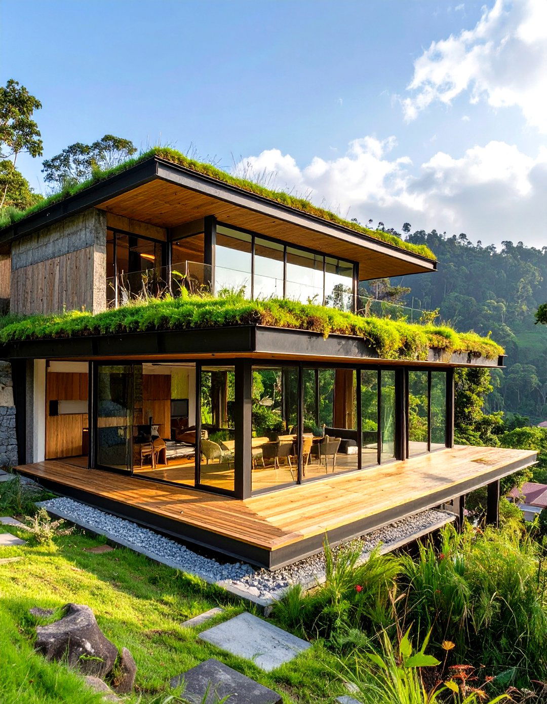 Sustainable Design with a Green Roof - 30 contemporary house design ideas