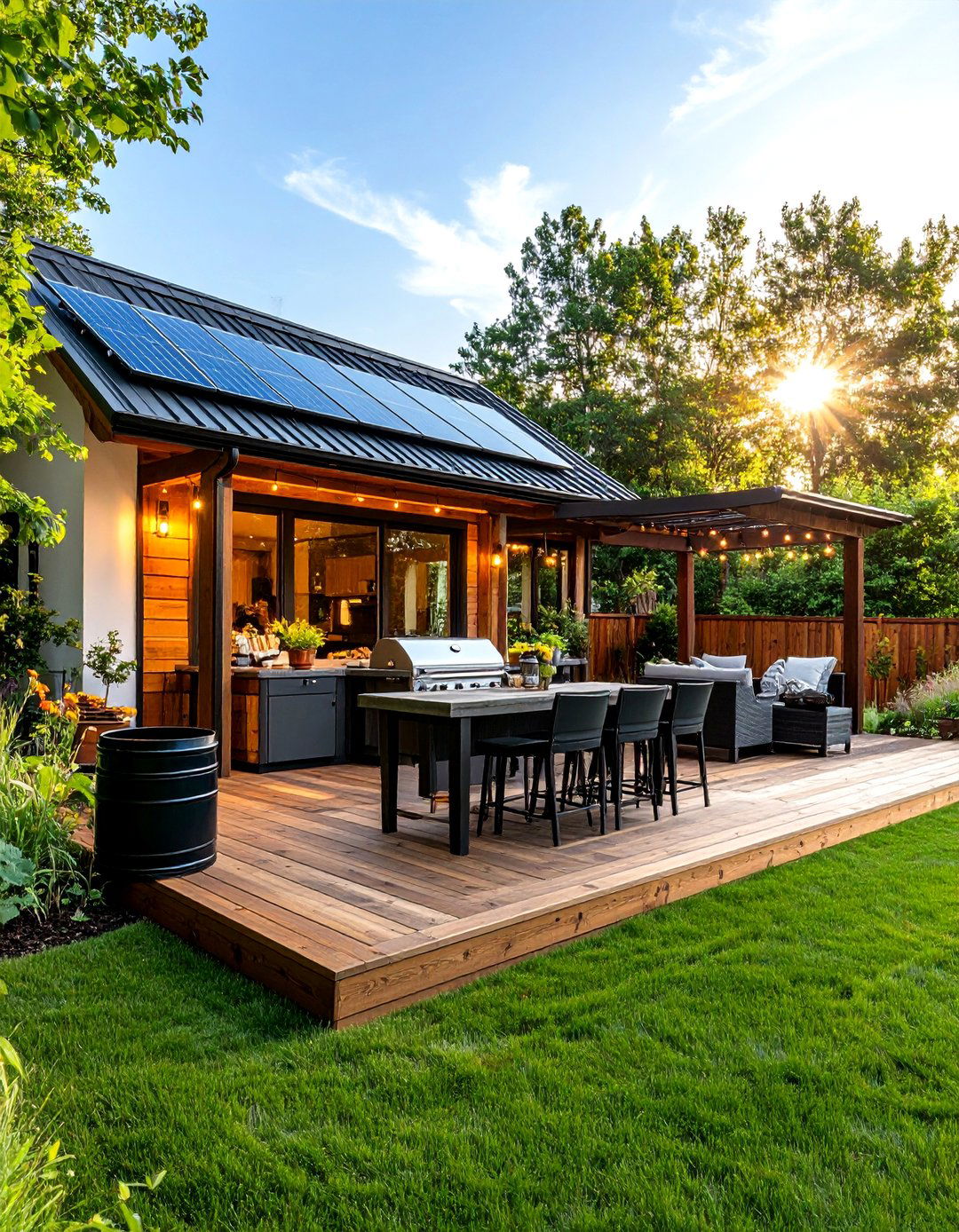 Sustainable Eco Friendly BBQ Area - 30 backyard bbq ideas