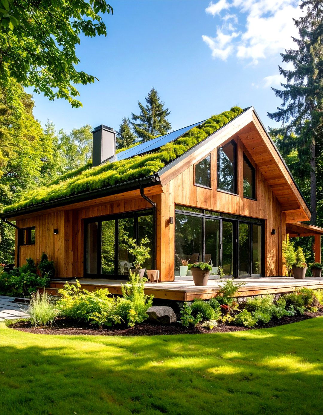 Sustainable Green Roof House - 30 exterior house design ideas