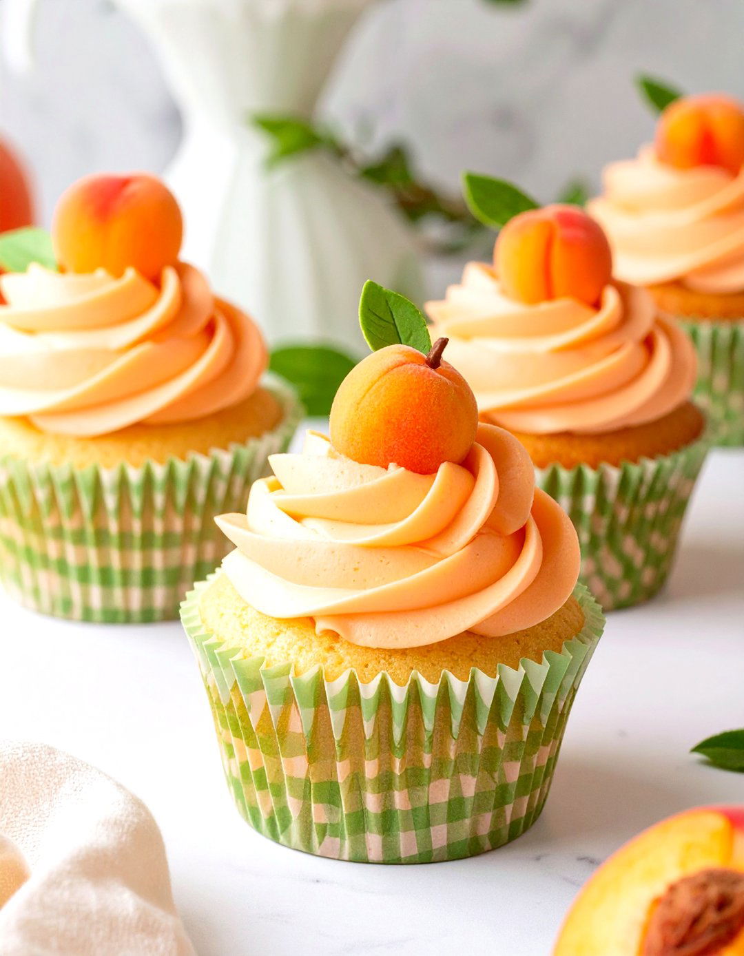 Sweet As a Peach Cupcake Design - 30 baby shower cupcake ideas