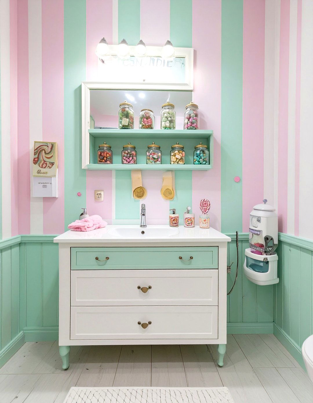 Sweet Candy Shop Bathroom - 30 kids bathroom ideas