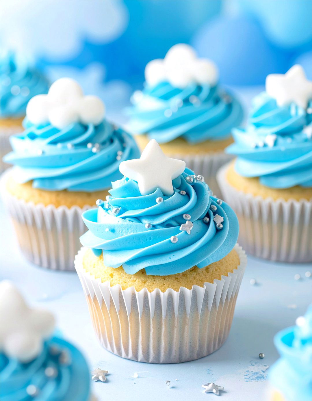 Sweet Dreams Cloud Cupcakes - 30 baby shower cupcake ideas
