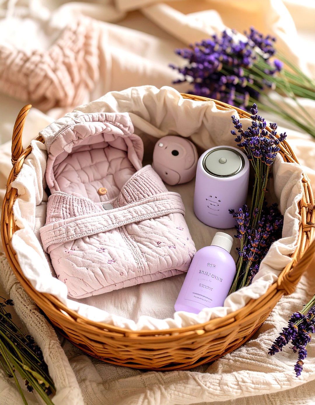 Sweet Dreams Sleepy Time Basket - 30 baby shower basket ideas
