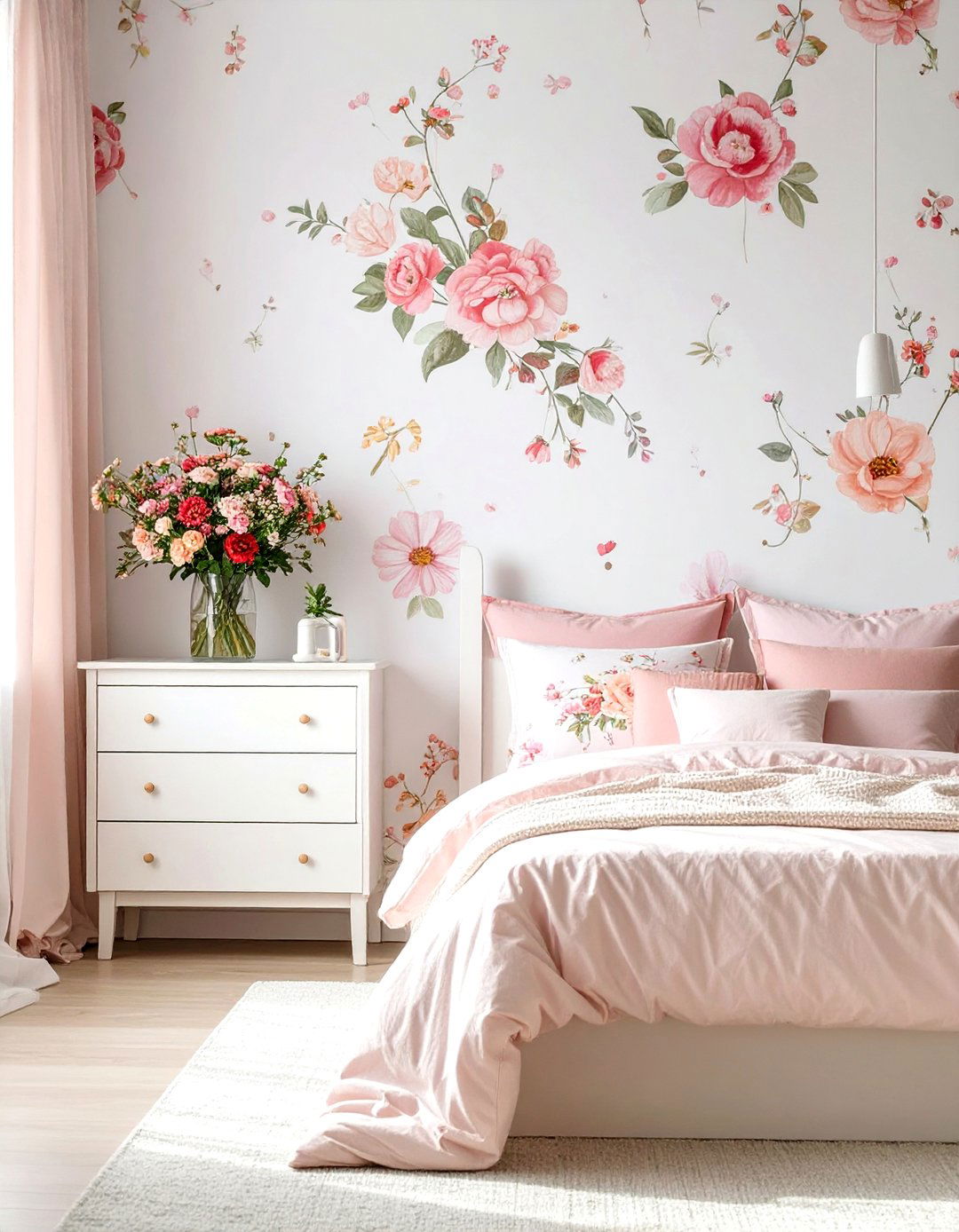 Sweet Floral Toddler Girl Bedroom - 30 toddler girl bedroom ideas