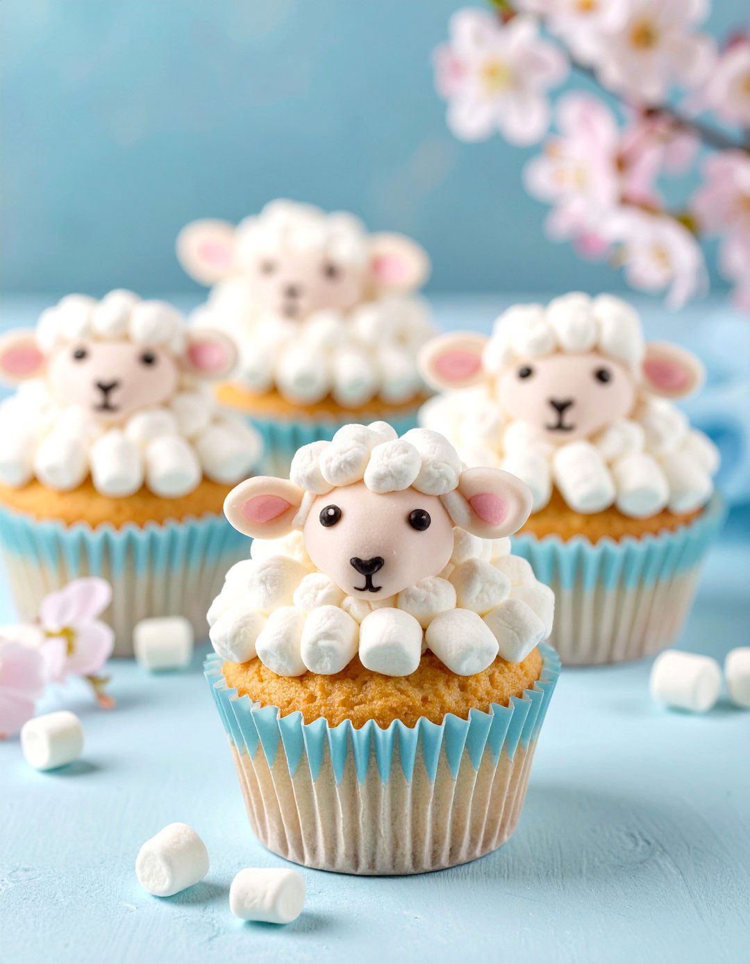 Sweet Little Lamb Cupcake Theme - 30 baby shower cupcake ideas