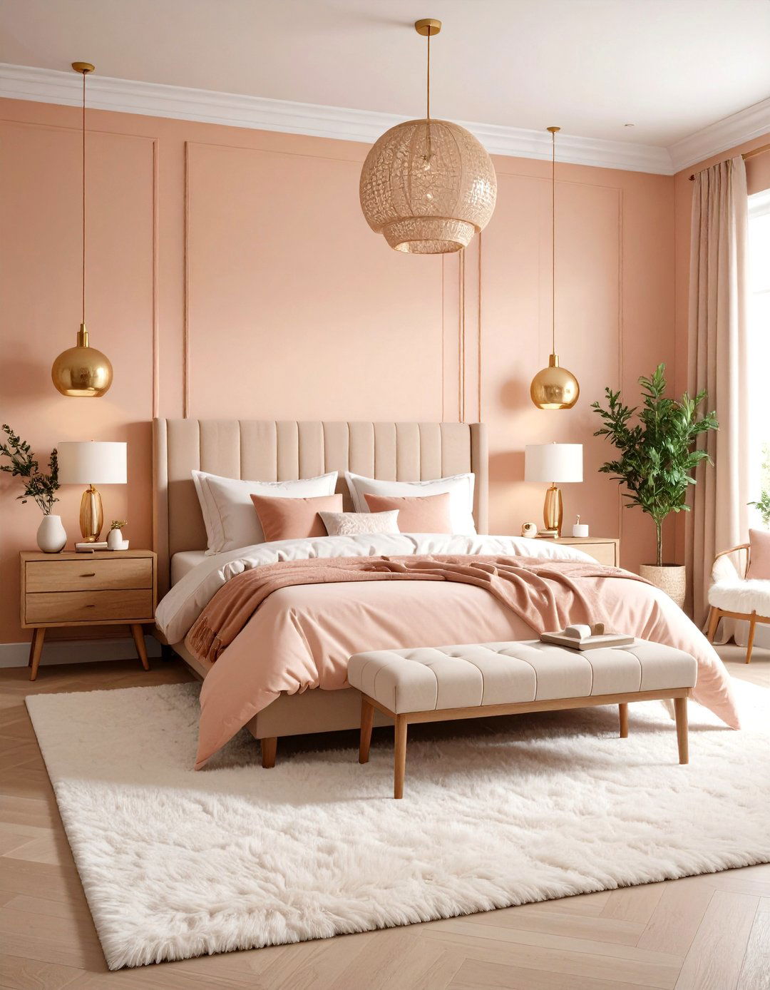Sweet Peach Bedroom - 30 little girl bedroom ideas
