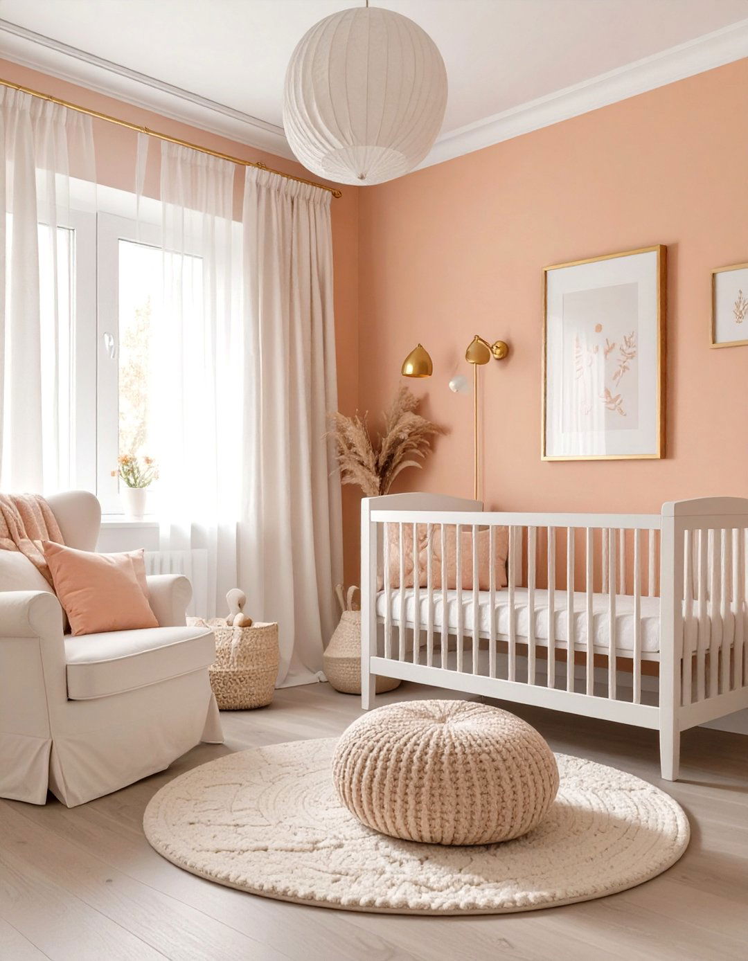 Sweet Peach Toned Baby Room - 30 baby room decor ideas