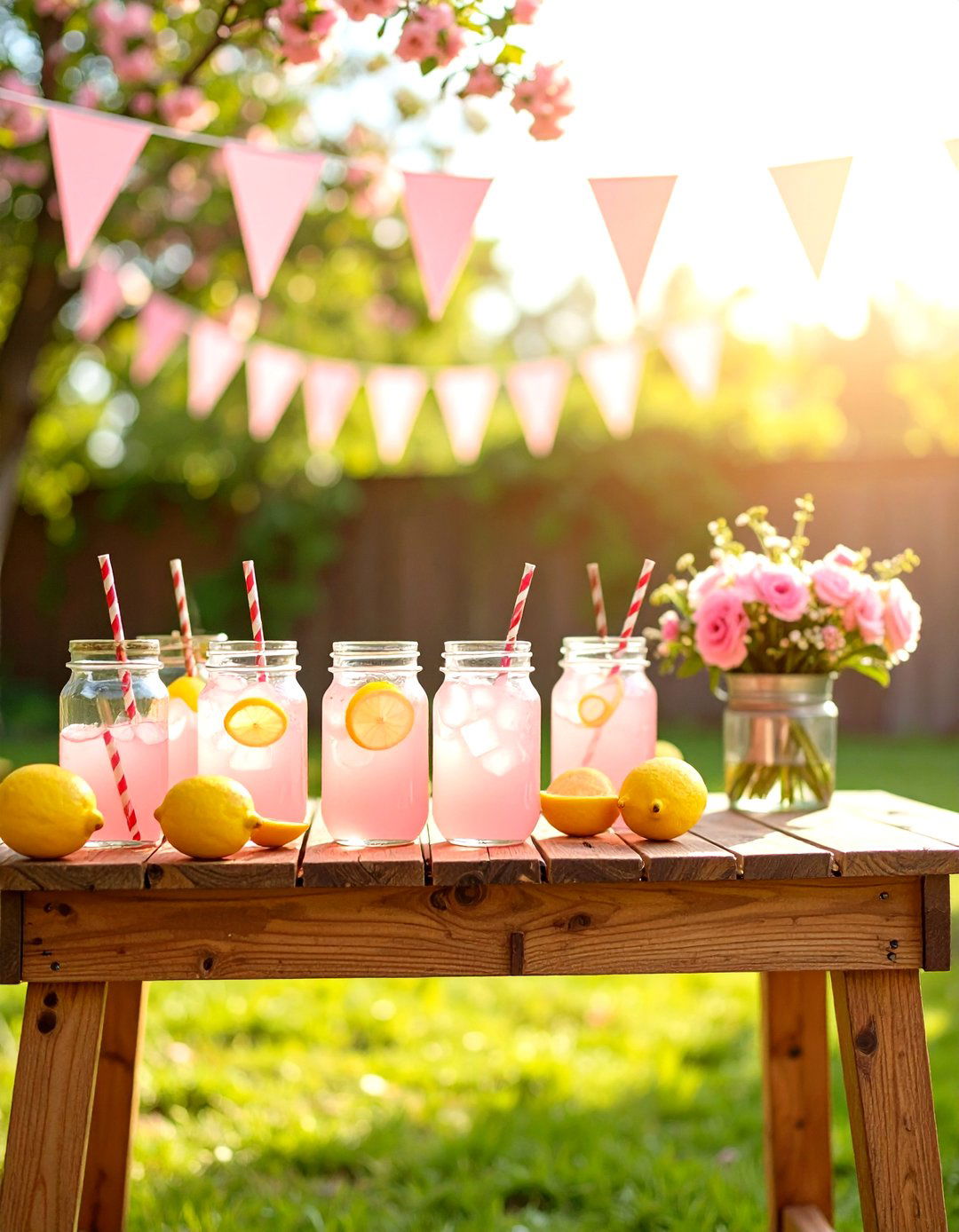Sweet Pink Lemonade Stand Idea - 30 pink baby shower ideas