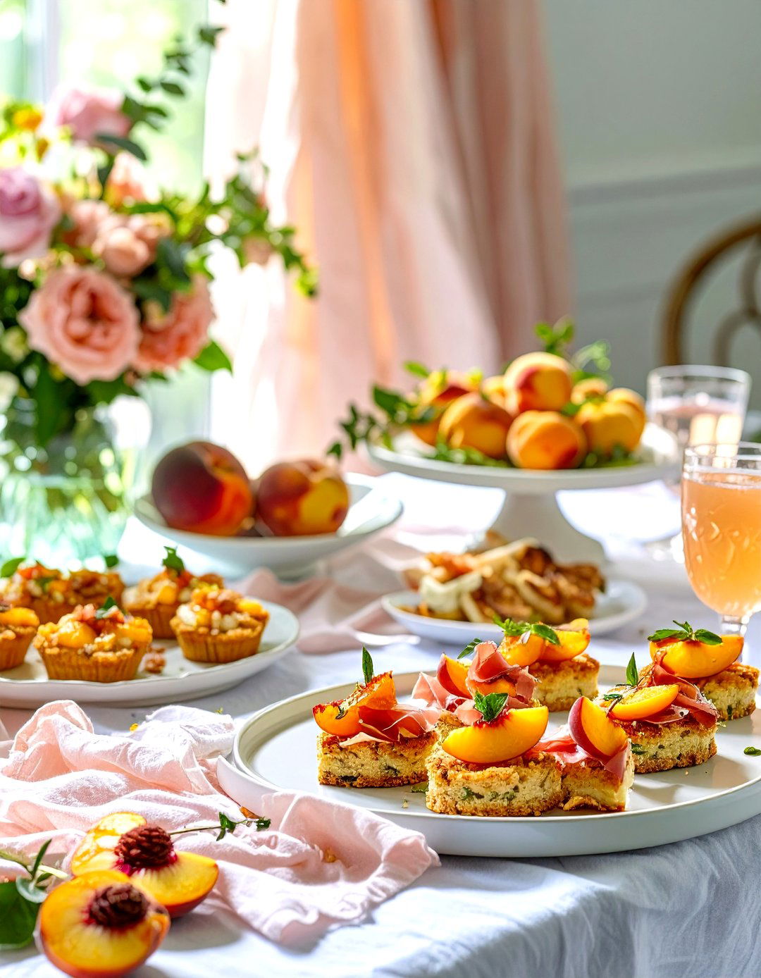 Sweet as a Peach Brunch Menu - 30 baby shower food ideas girl