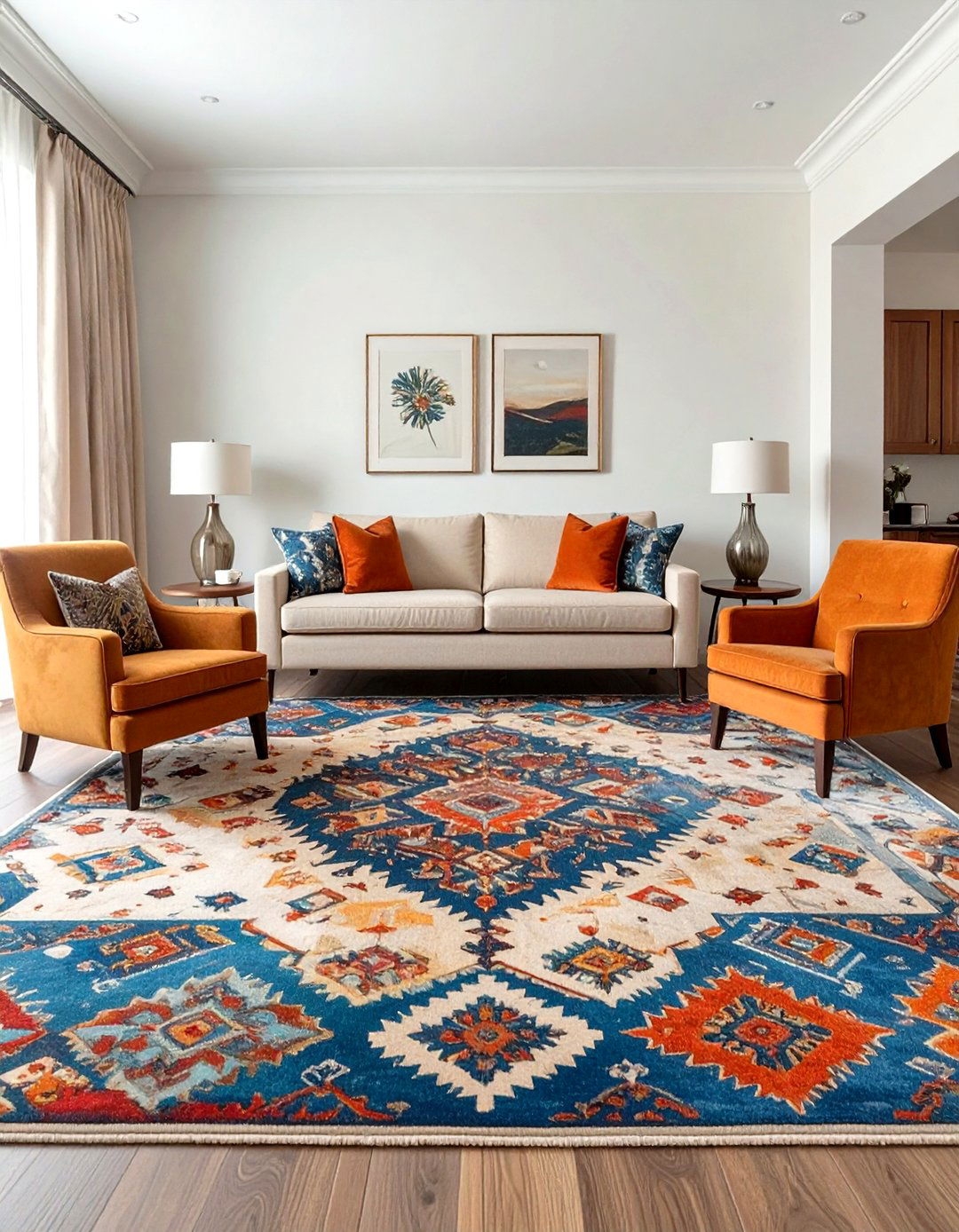Symmetrical Area Rug Placement - 30 symmetrical balance in interior design ideas