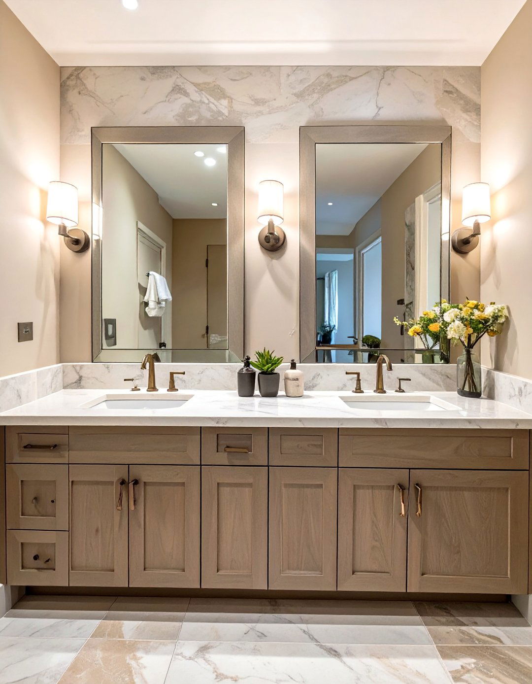 Symmetrical Bathroom Vanity Layout - 30 balance interior design ideas