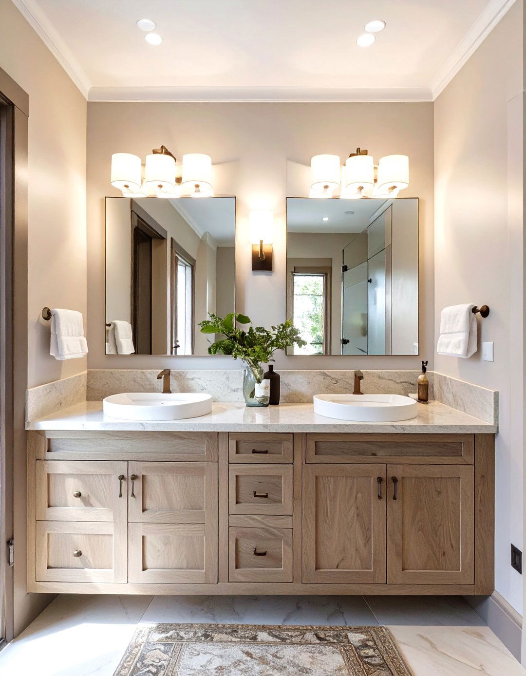 Symmetrical Bathroom Vanity Setup - 30 balance in interior design ideas