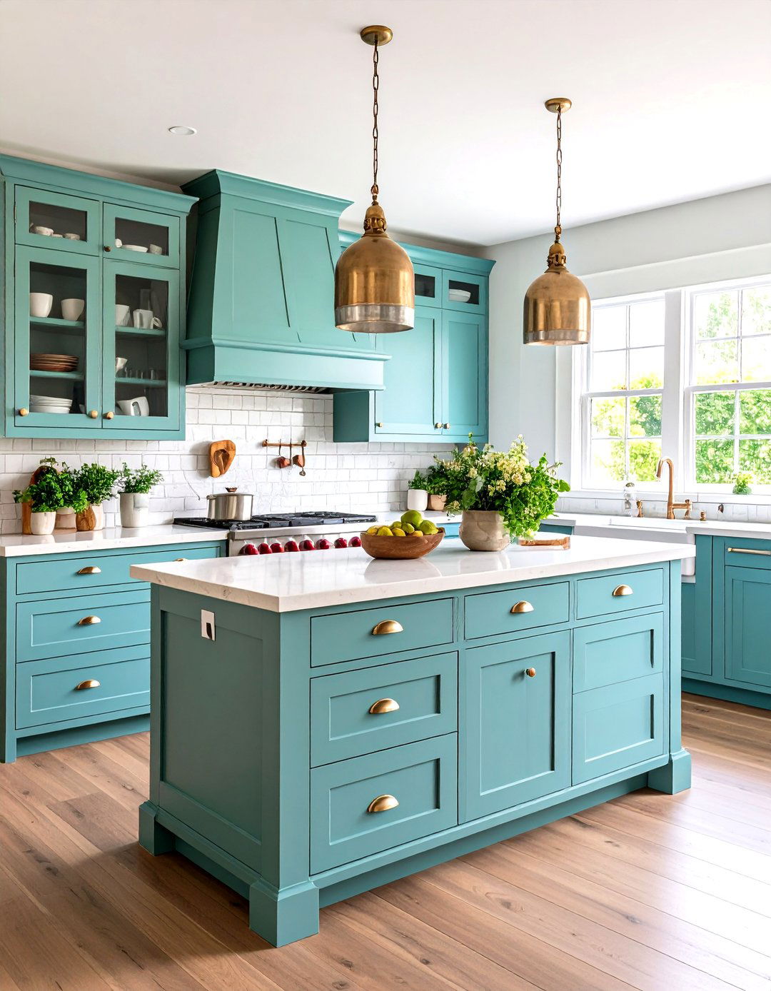 Symmetrical Farmhouse Kitchen Island Design - 30 rustic farmhouse kitchen island ideas