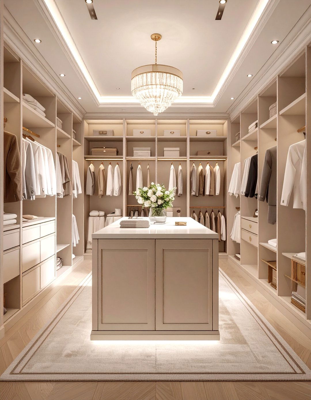 Symmetrical His and Hers Walk In - 30 free closet design tool ideas