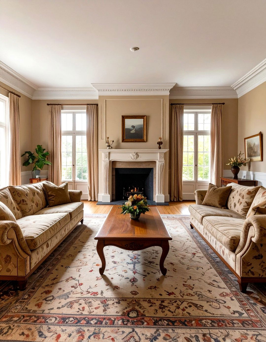 Symmetrical Layout Design - 30 country living room ideas