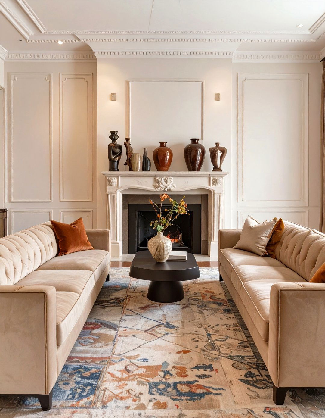 Symmetrical Layout and Asymmetrical Decor Living Room - 30 opposition in interior design ideas
