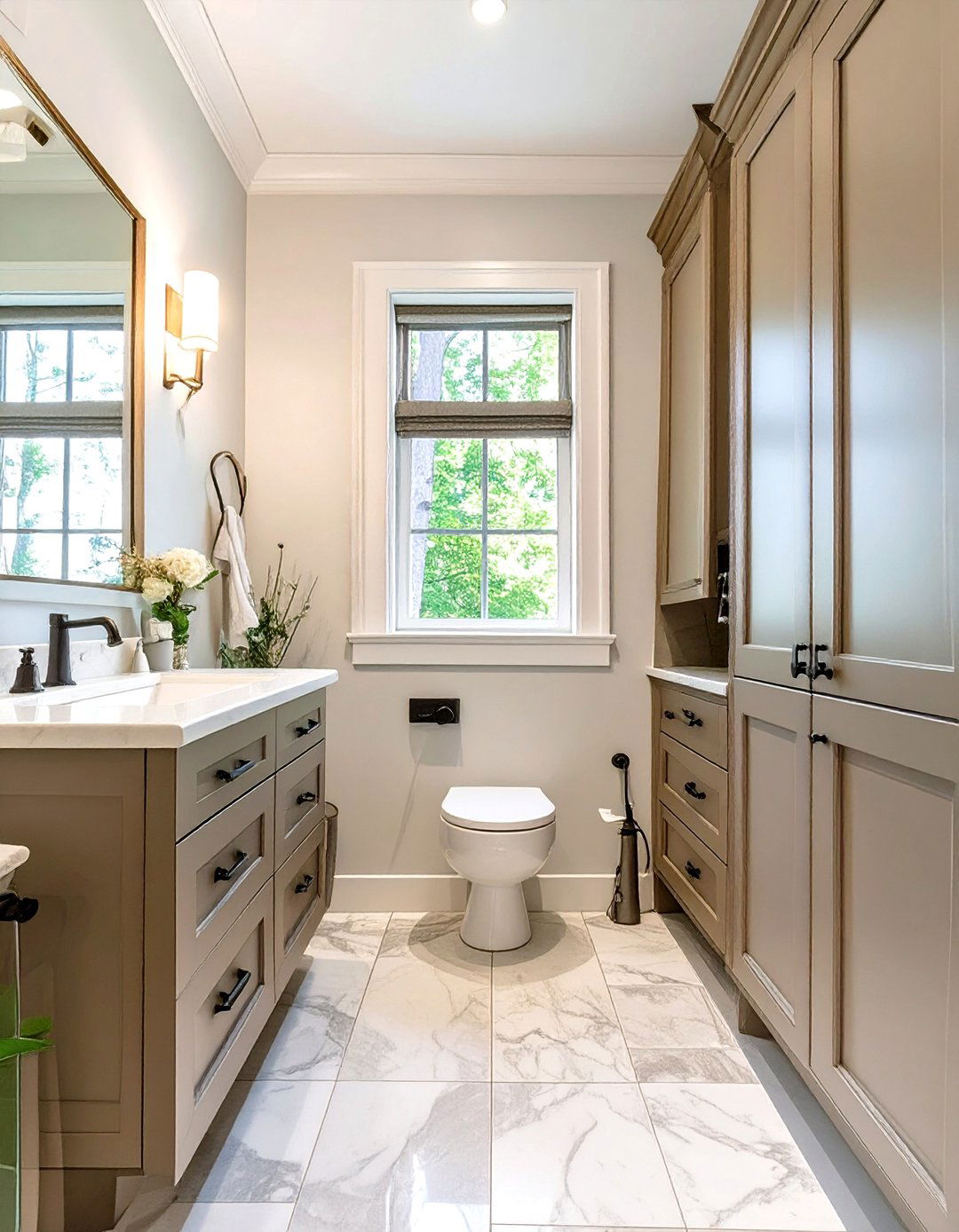 Symmetrical Layout - 30 small bathroom layout ideas