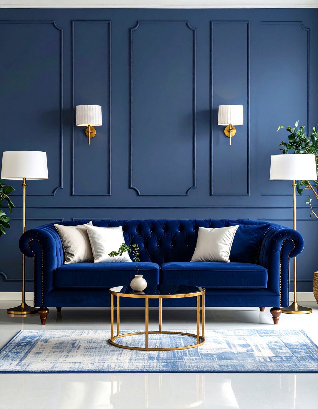 Symmetrical Placement of Floor Lamps - 30 repetition in interior design ideas