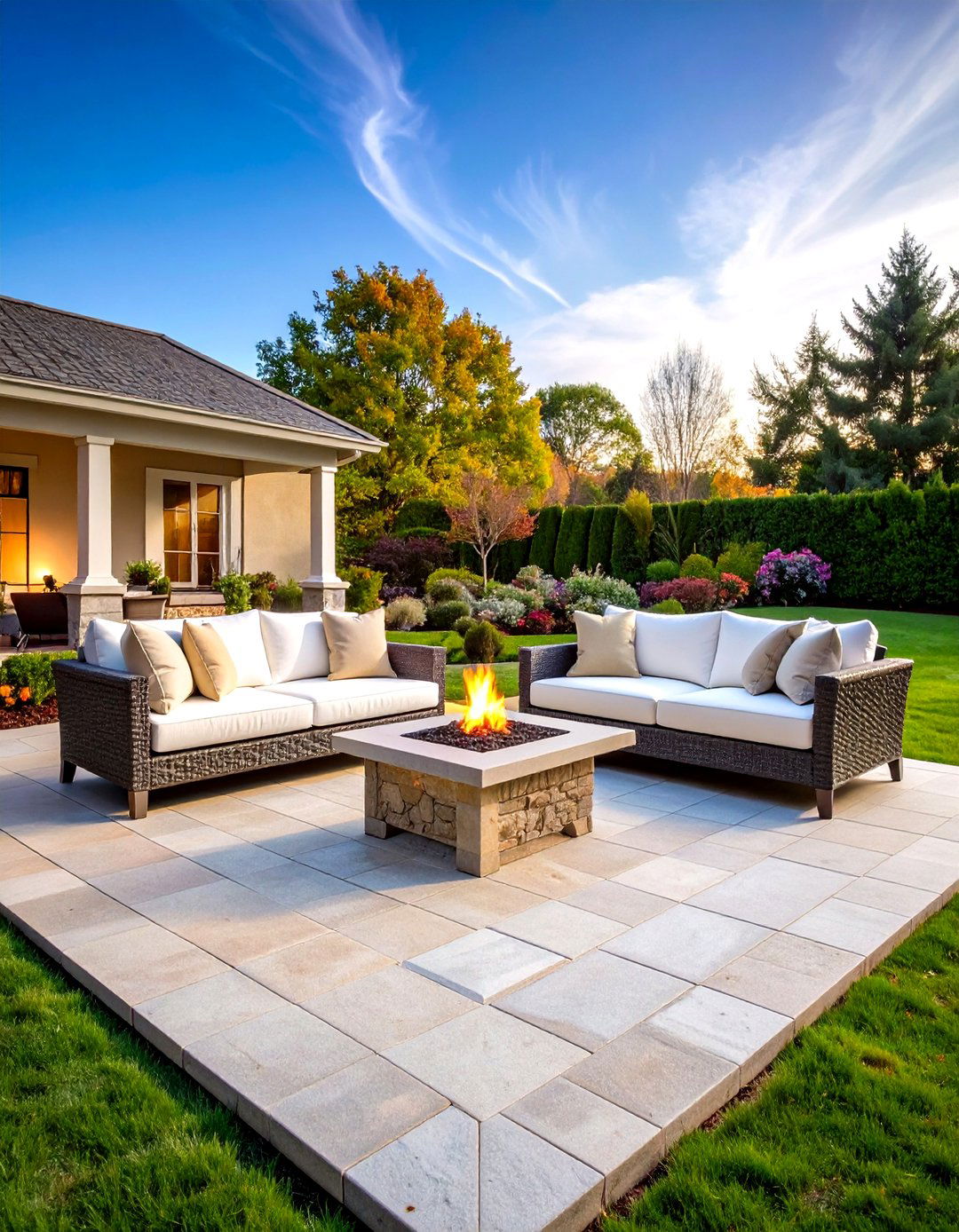 Symmetrical Rectangular Patio Design - 30 patio layout ideas rectangle