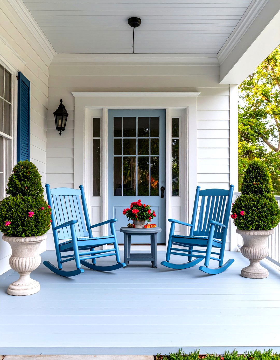 Symmetrical Traditional Porch - 30 front porch furniture ideas
