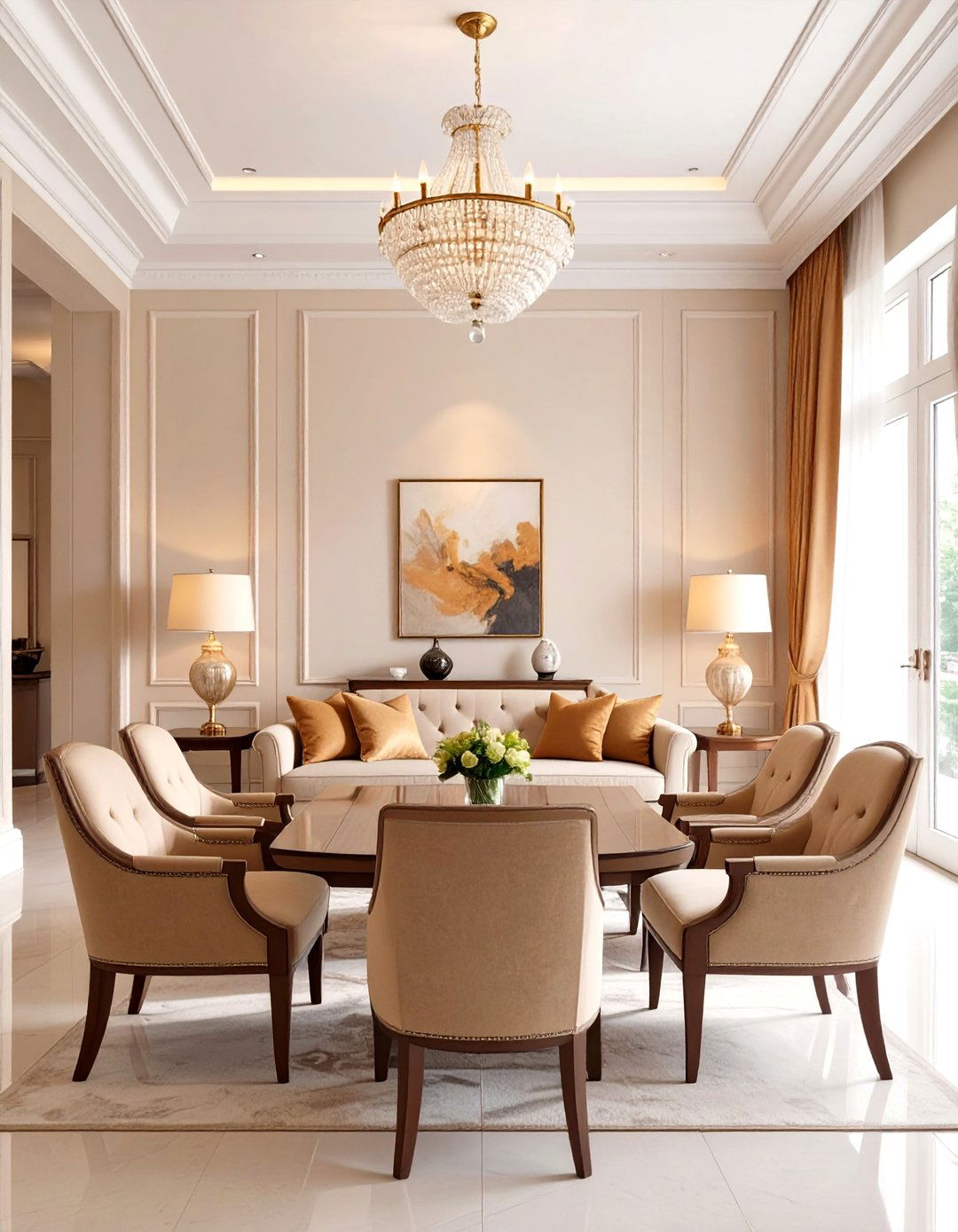 Symmetrical and Balanced Design - 30 lounge dining room ideas