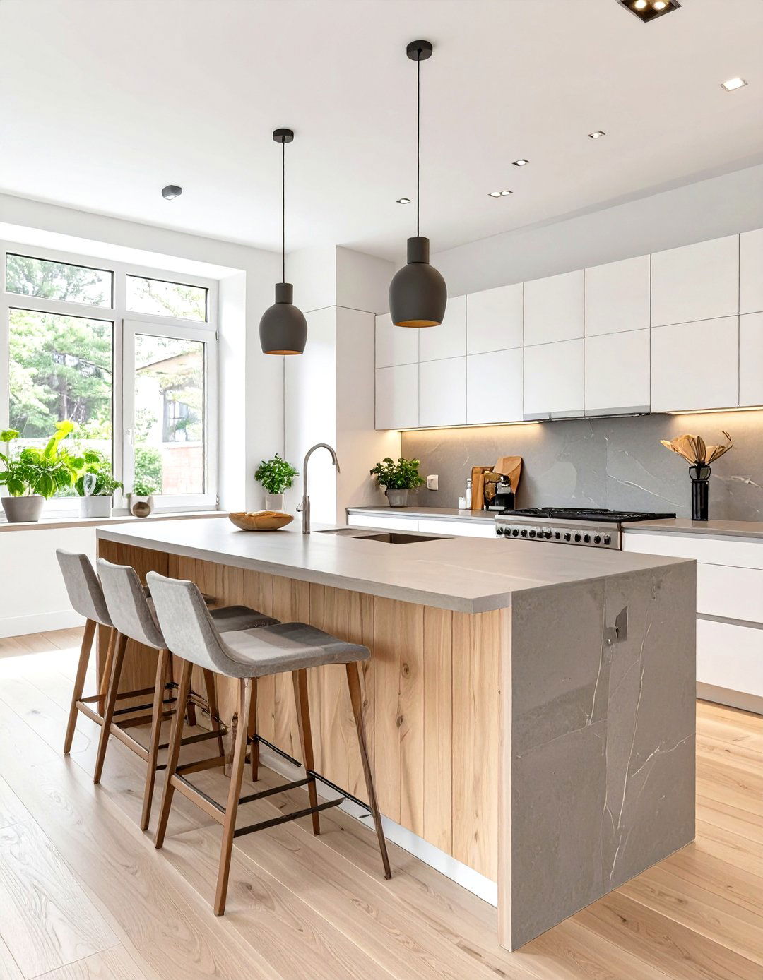 T Shaped Kitchen Island for Dining and Work - 30 unique kitchen island ideas
