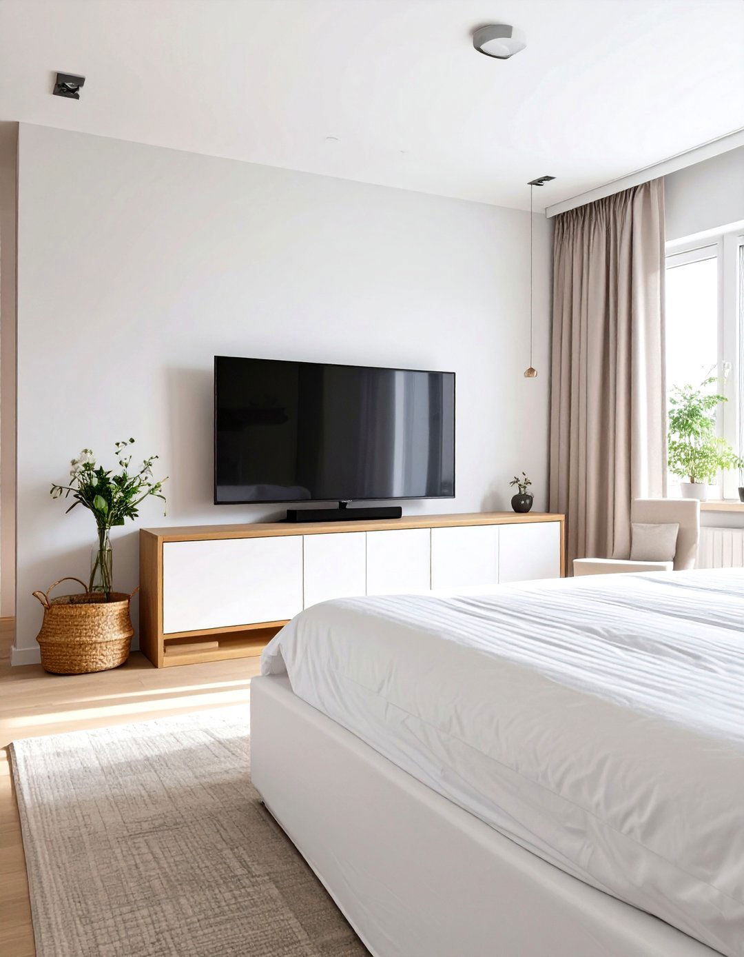 TV Opposite the Bed for Optimal Viewing - 30 tv in bedroom ideas