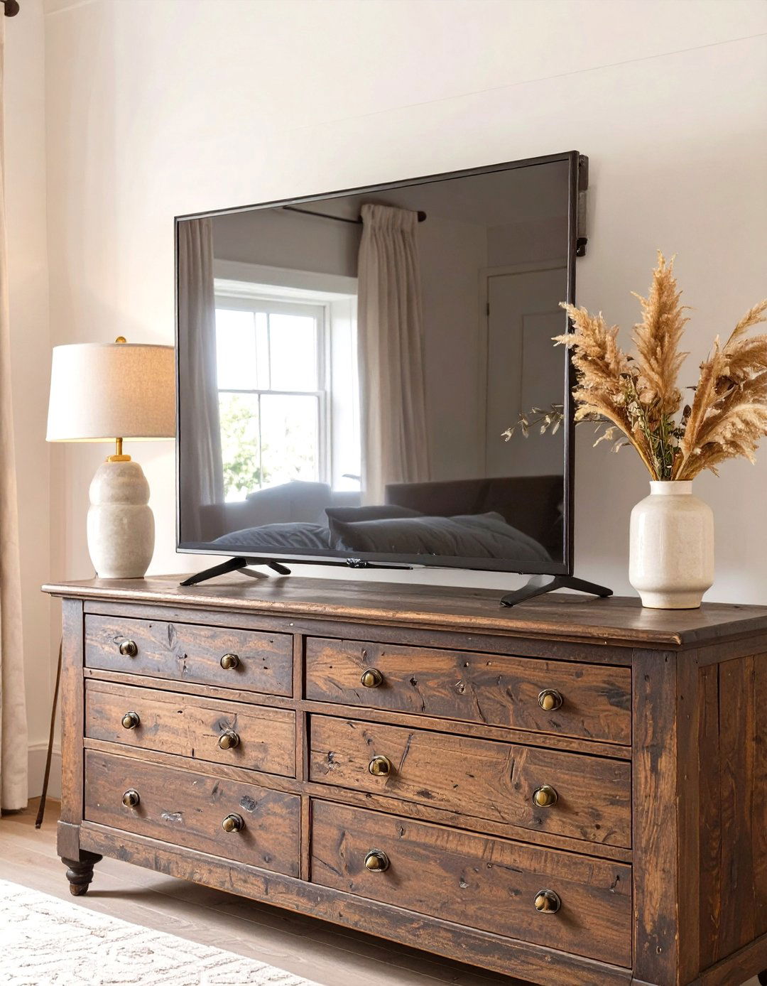 TV Placed on a Dresser - 30 tv in bedroom ideas