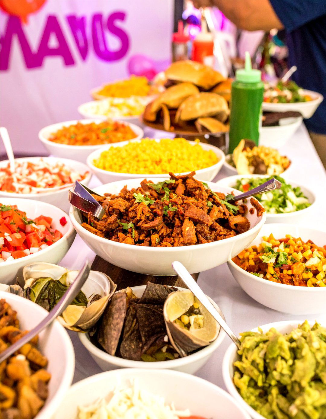 Tacos for a Girl Fiesta Bar - 30 baby shower food ideas girl