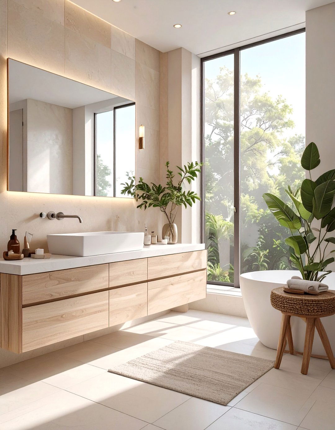 Tadelakt Plaster Bathroom Backsplash - 30 bathroom vanity backsplash ideas