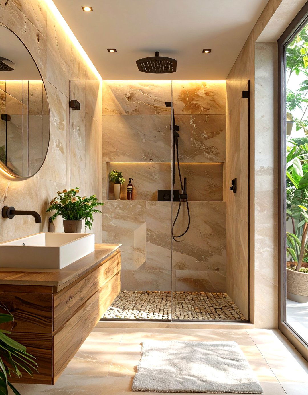 30 Small Doorless Walk In Shower Ideas for Modern Baths - We Love Home Blog