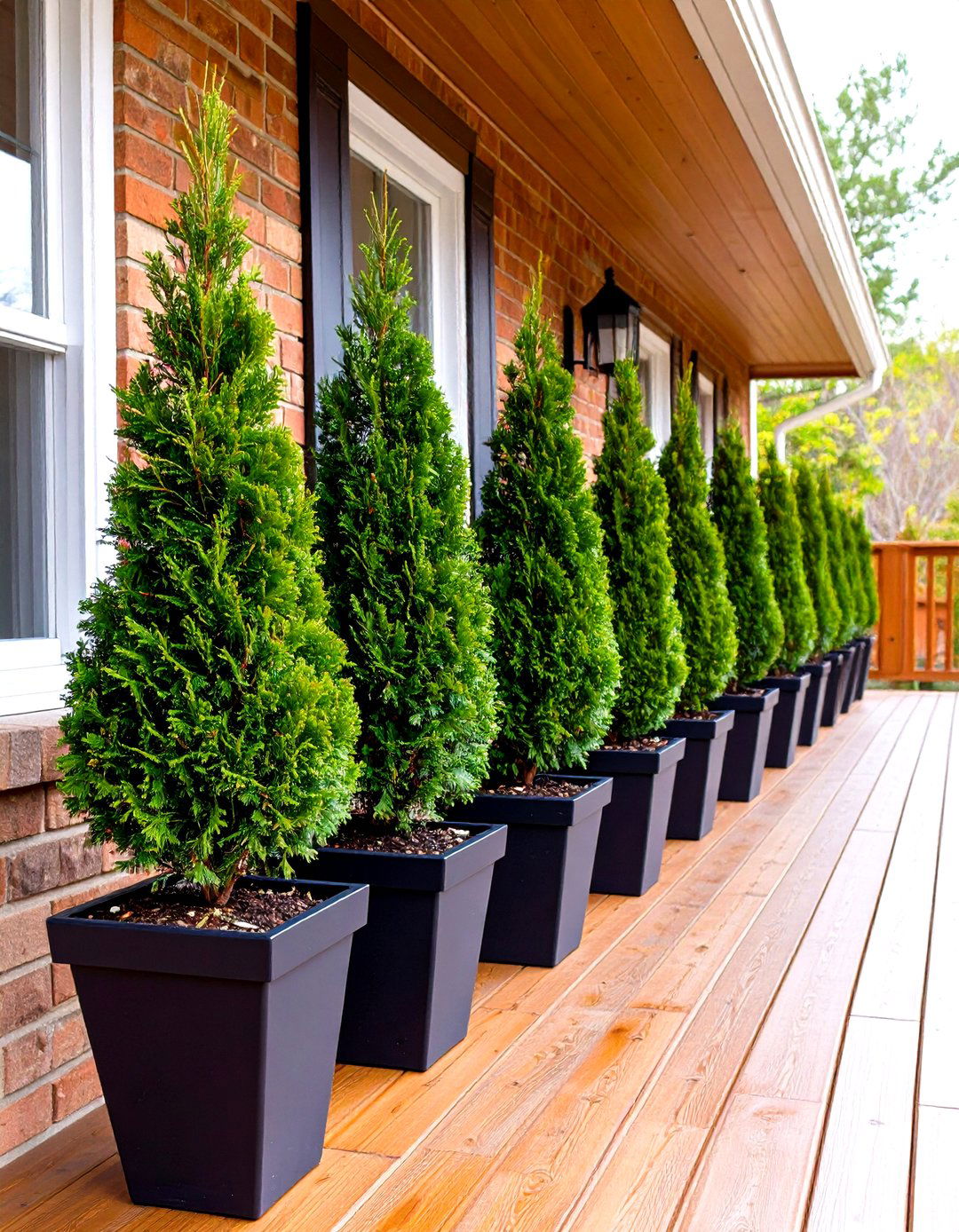 Tall Narrow Evergreen Trees - 30 porch privacy ideas