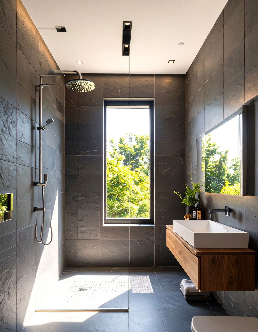 Tall Narrow Window in Shower - 30 window in shower ideas