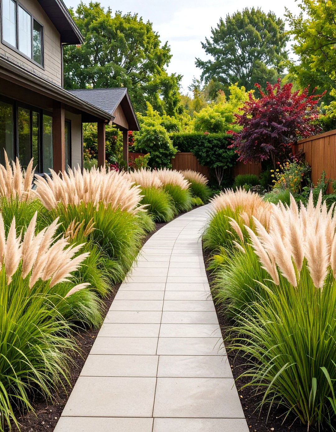 Tall Ornamental Grasses - 30 privacy ideas for backyard