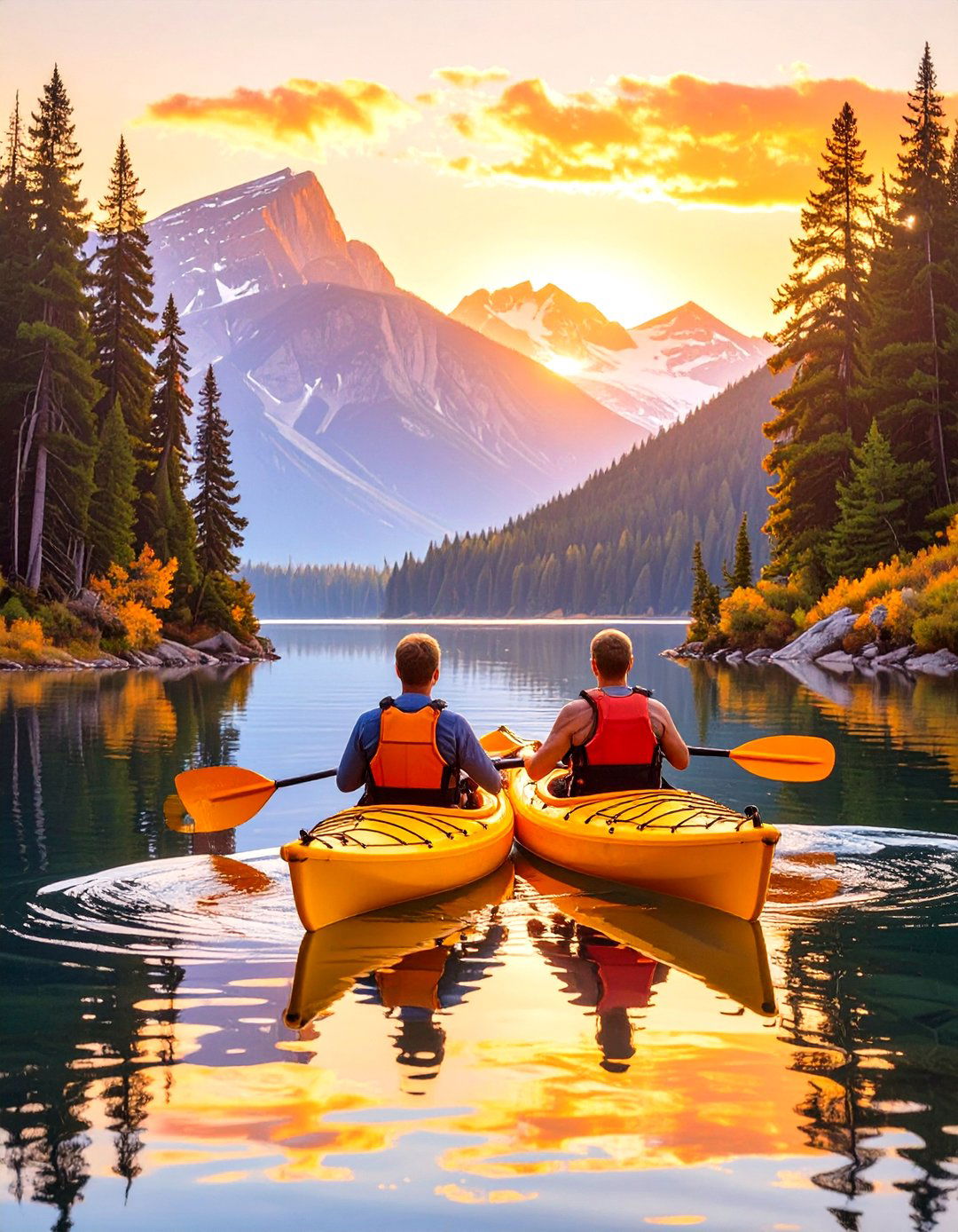 Tandem Kayaking on a Lake - 30 outdoor date ideas