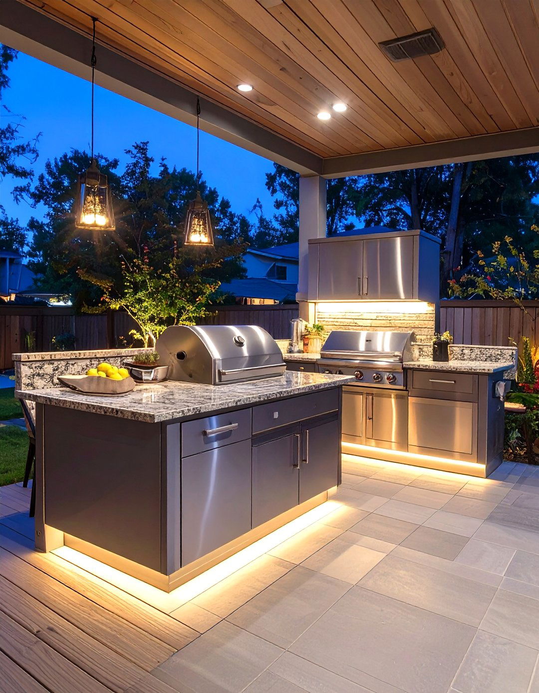 Task Lighting for an Outdoor Kitchen - 30 deck lighting ideas