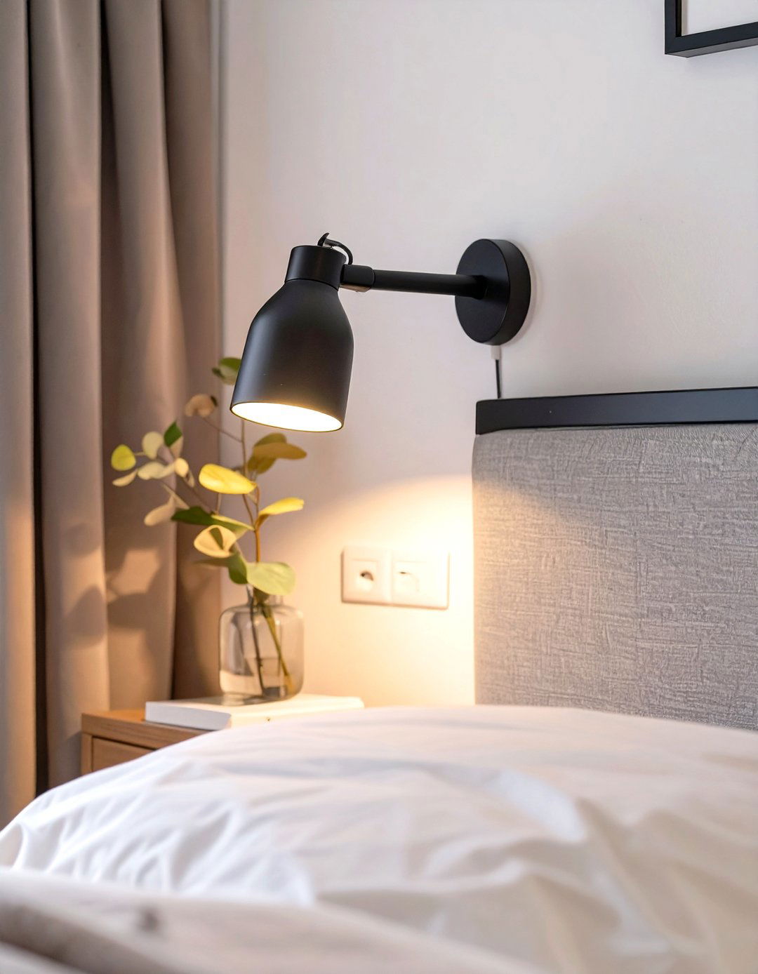Task Lighting with a Clip On Lamp - 30 small bedroom decorating ideas