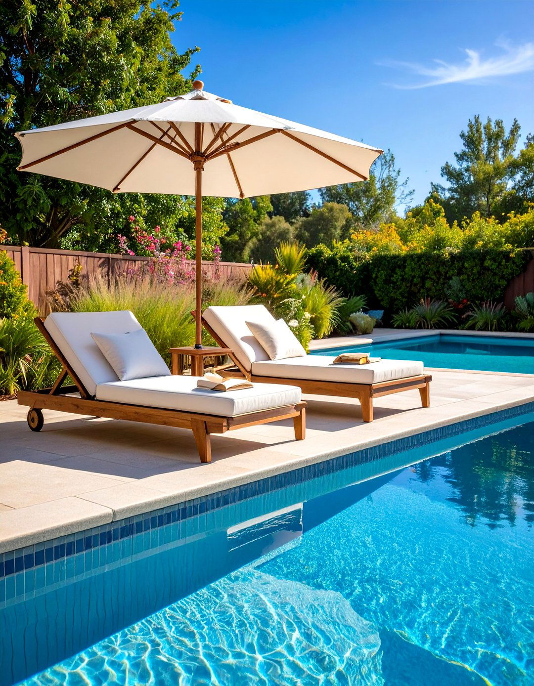 Teak Wood Chaise Lounges - 30 patio furniture ideas