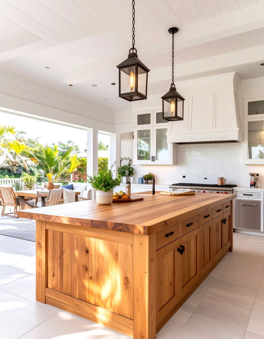 Teak Wood Outdoor Kitchen Countertops - 30 outdoor kitchen countertop ideas