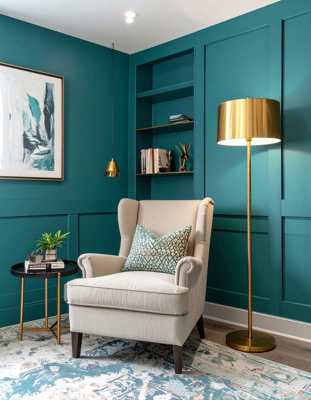 Teal Basement Accent Wall - 30 basement paint ideas