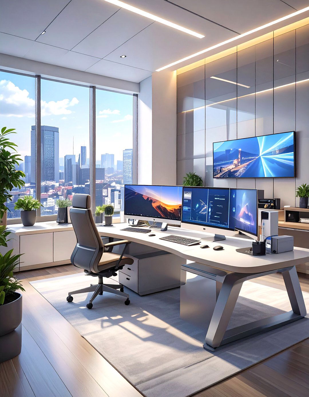 Tech Centric Smart Office Study Room - 30 office study room ideas