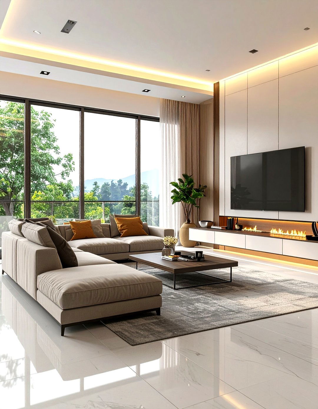 Tech Integrated Smart Living Room