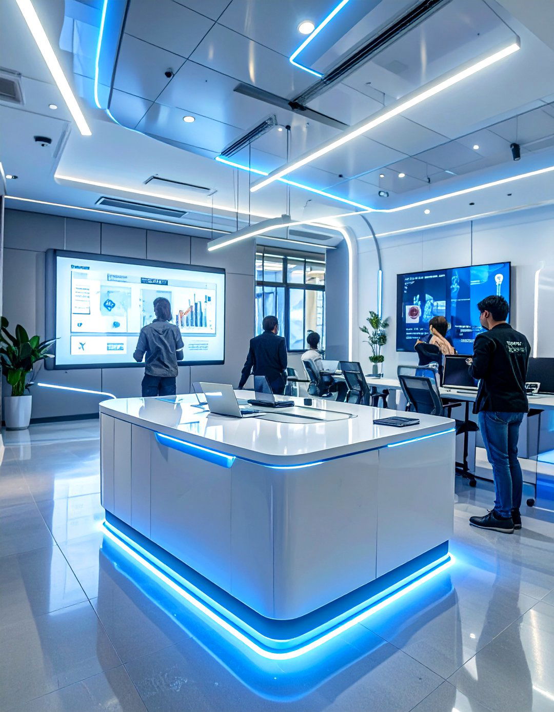 Tech Integrated Smart Office - 30 modern office ideas