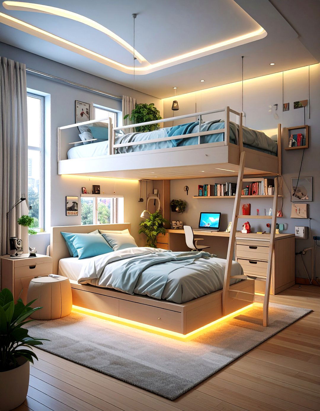 Tech Savvy Minimalist Dorm Room - 30 college dorm ideas