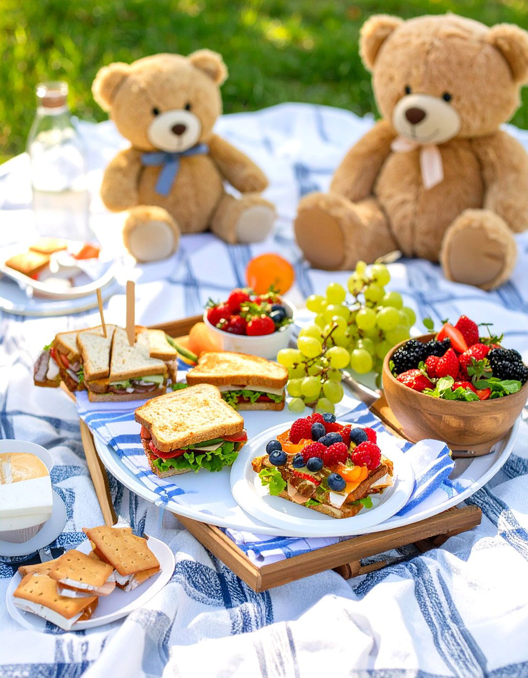 Teddy Bear Picnic Sandwiches - 30 baby shower food ideas boy