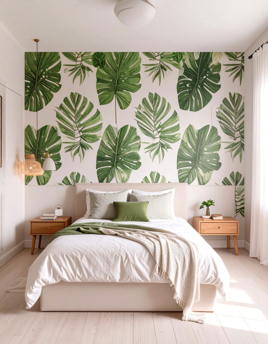 Teen Bedroom Accent Wall with Removable Wallpaper - 30 teen girls bedroom ideas