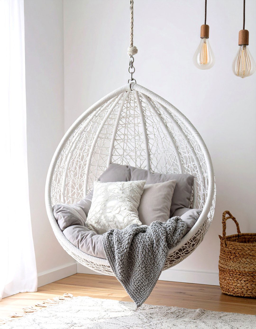 Teen Bedroom with a Hanging Pod Chair - 30 teen girls bedroom ideas