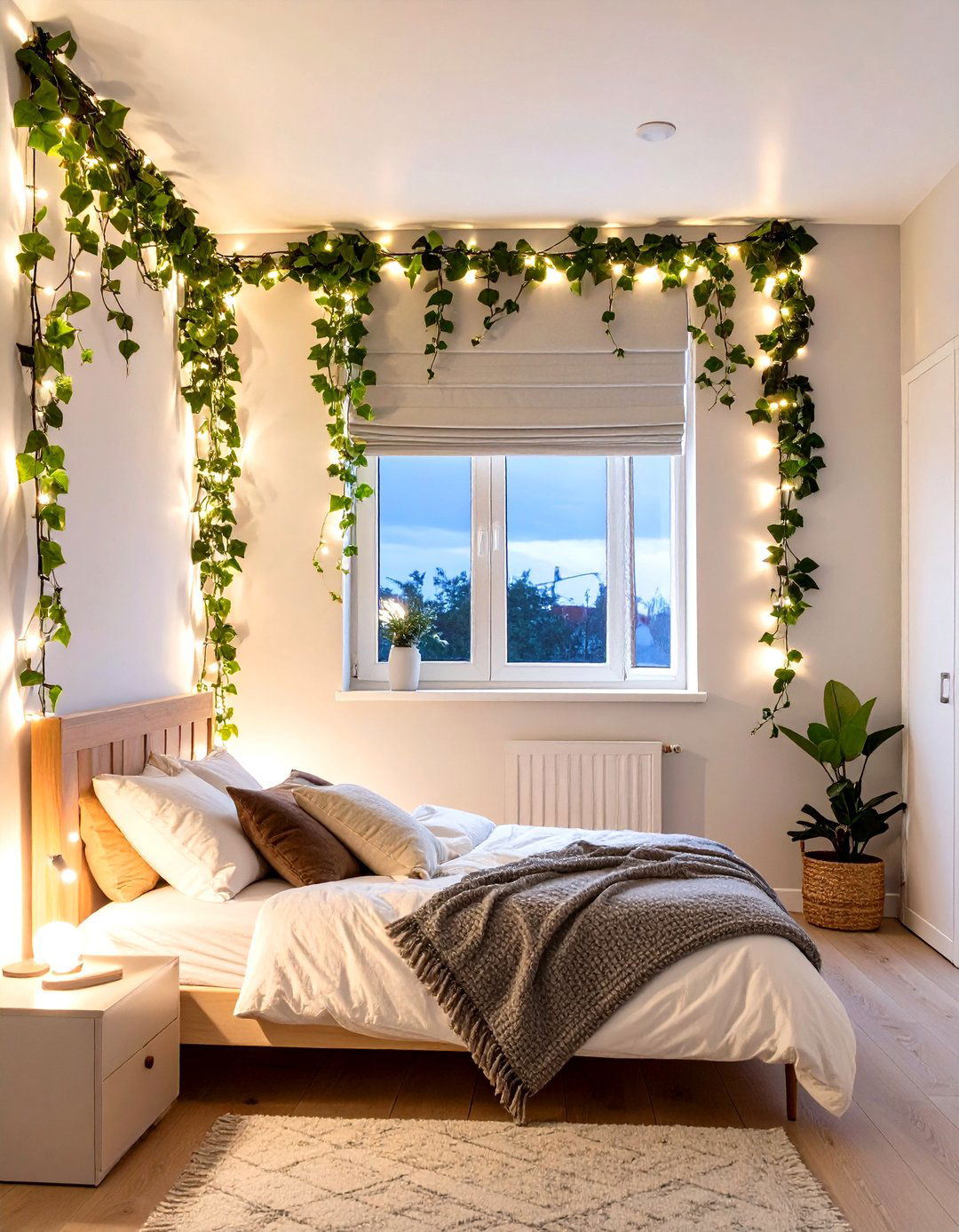 Teen Girls Bedroom with Ivy Vines and Fairy Lights - 30 teen girls bedroom ideas